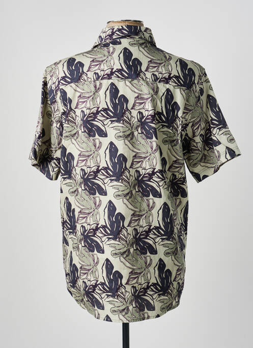 Chemise manches courtes imprimé fantaisie vert SOLID homme