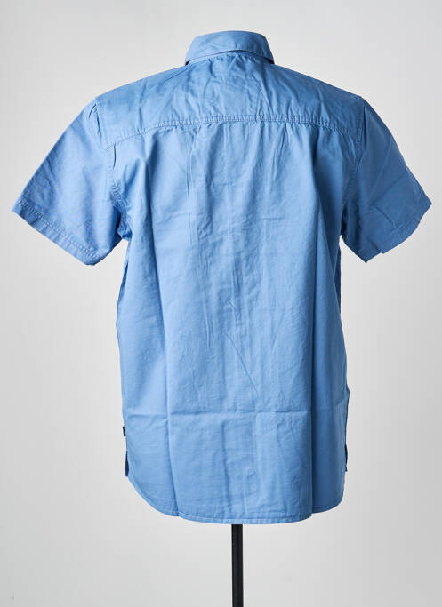 Chemise manches courtes coupe droite bleu SOLID homme