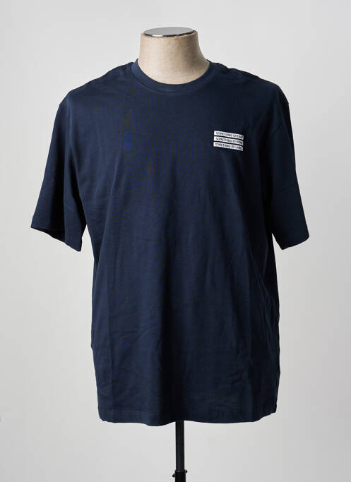 T-shirt coupe droite manches courtes bleu SOLID homme