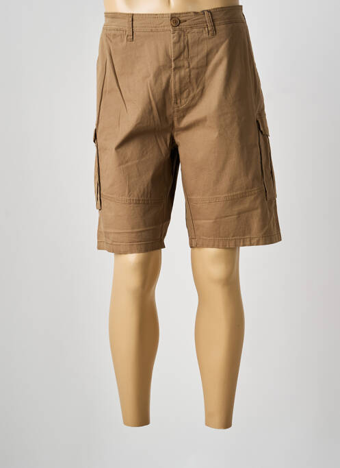 Bermuda coupe droite marron SOLID homme