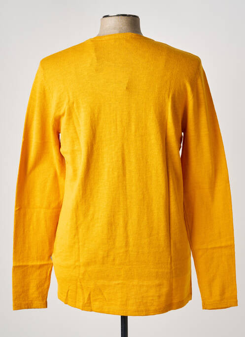 Pull col rond manches longues jaune SOLID homme