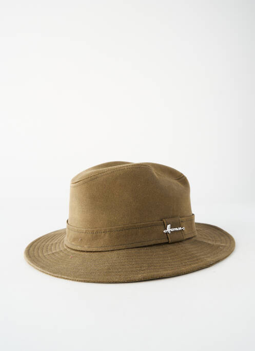 Chapeau doublure vert HERMAN homme