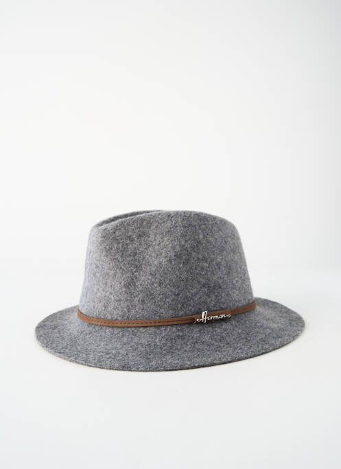 Chapeau gris HERMAN homme
