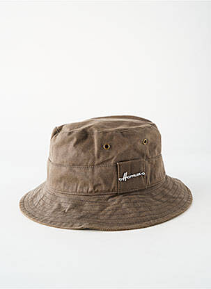Chapeau doublure marron HERMAN homme