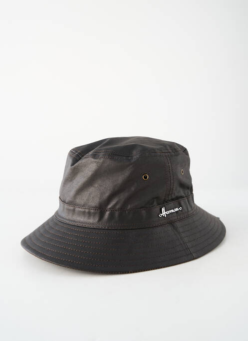 Chapeau doublure marron HERMAN homme