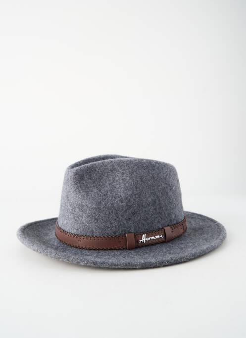 Chapeau gris HERMAN homme
