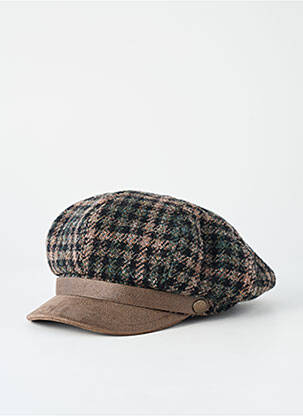 Casquette imprimé carreaux marron HERMAN unisexe