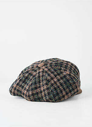Casquette imprimé carreaux marron HERMAN unisexe