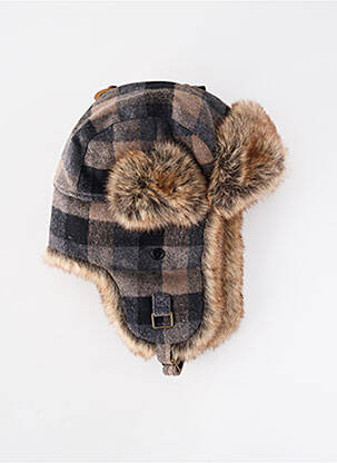 Bonnet forme chapka gris HERMAN femme
