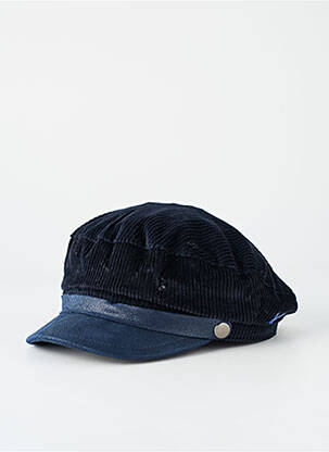 Casquette tissage velours bleu HERMAN homme