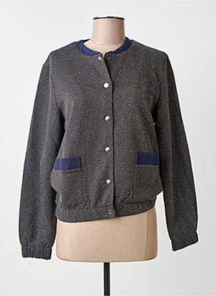 Veste casual col rond bleu ONLY femme