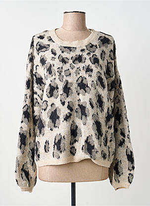 Pull resserrée sur le bas manches longues beige ONLY femme