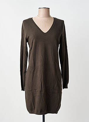 Robe pull col v manches longues vert VERO MODA femme