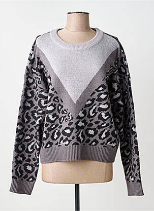 Pull stretch manches longues gris VERO MODA femme