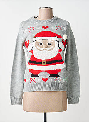 Pull resserrée sur le bas manches longues gris VERO MODA femme