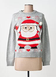 Pull col rond manches longues gris VERO MODA femme
