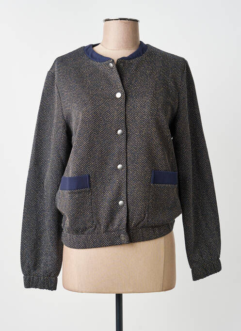 Veste casual col rond bleu ONLY femme