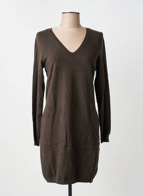 Robe pull col v manches longues vert VERO MODA femme
