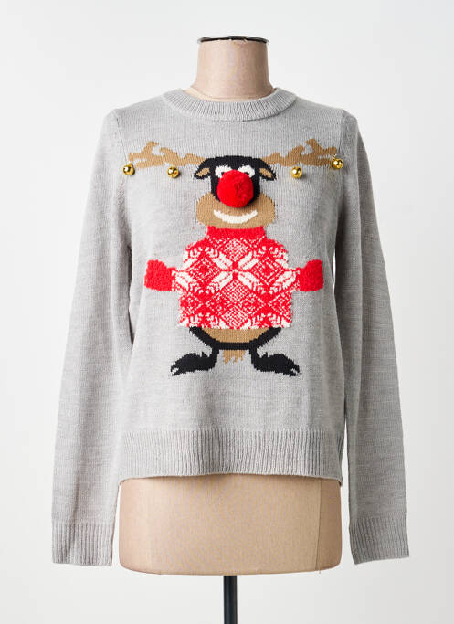 Pull col rond manches longues gris VERO MODA femme