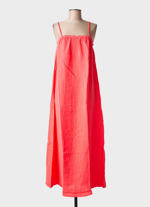 Robe longue coupe évasée fines bretelles rose VERO MODA femme