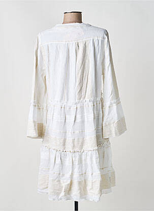 Robe courte coupe évasée manches longues blanc ESQUALO femme