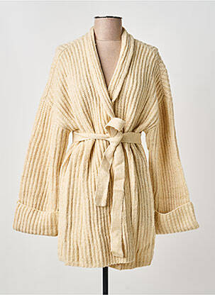 Gilet manches longues coupe cintrée beige YEST femme