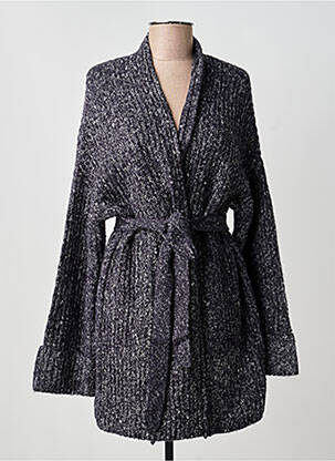 Gilet manches longues coupe cintrée gris YEST femme