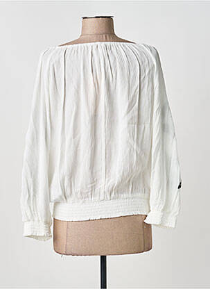 Blouse col rond manches longues blanc ESQUALO femme