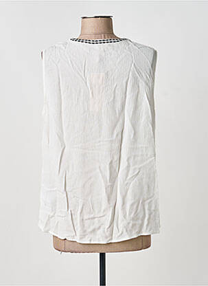 Top col v sans manche blanc ESQUALO femme