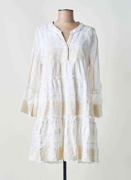 Robe courte manches longues manches longues blanc ESQUALO femme