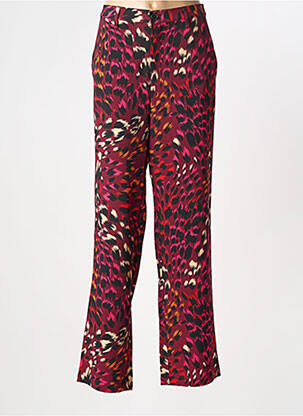 Pantalon droit tissage crêpe taille normale violet ESQUALO femme