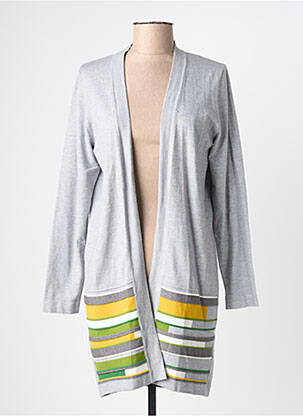 Gilet manches longues stretch gris SCORZZO femme