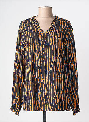 Blouse col rond manches longues noir CISO femme