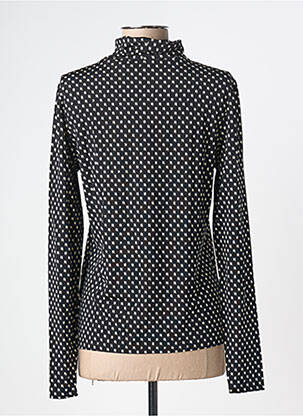 Pull col roulé coupe cintrée manches longues noir YEST femme