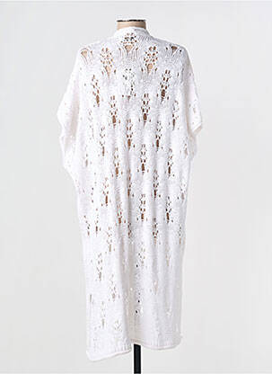 Gilet manches courtes coupe droite blanc MAT. femme