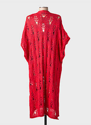 Gilet manches courtes coupe droite rouge MAT. femme