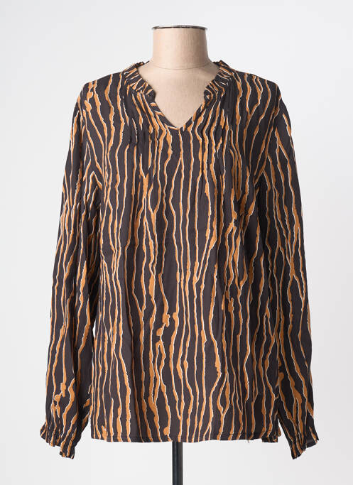 Blouse col rond manches longues noir CISO femme