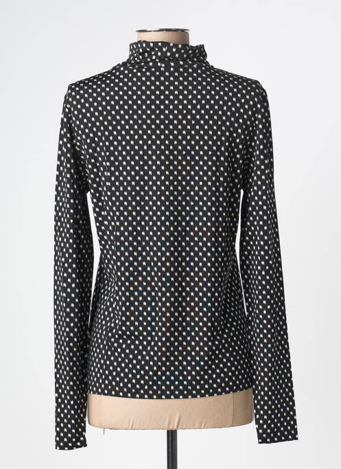 Pull col roulé coupe cintrée manches longues noir YEST femme