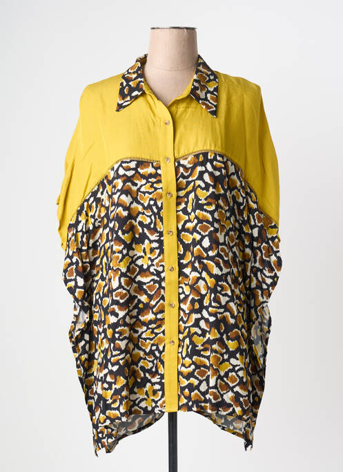 Chemisier manches courtes manches courtes jaune MAT. femme