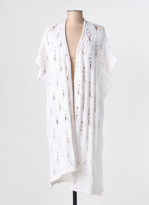 Gilet manches courtes blanc MAT. femme