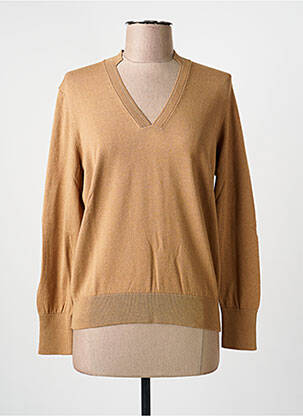 Pull coupe cintrée manches longues beige MARIA BELLENTANI femme