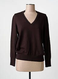 Pull coupe cintrée manches longues marron MARIA BELLENTANI femme