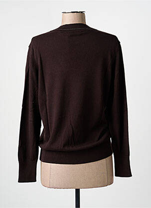 Pull coupe cintrée manches longues marron MARIA BELLENTANI femme