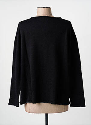 Pull coupe droite manches longues noir MARIA BELLENTANI femme