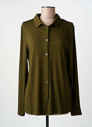 Chemisier coupe droite manches longues vert MARIA BELLENTANI femme