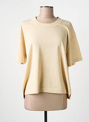 T-shirt coupe droite manches courtes beige ESTHEME femme