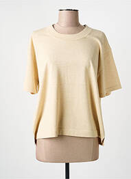 T-shirt coupe droite manches courtes beige ESTHEME femme