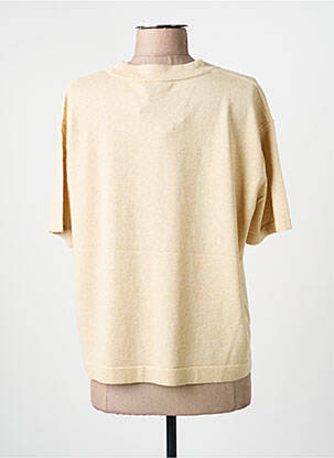 T-shirt coupe droite manches courtes beige ESTHEME femme