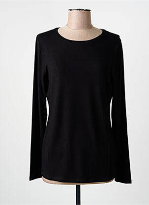 T-shirt stretch manches longues noir MARIA BELLENTANI femme