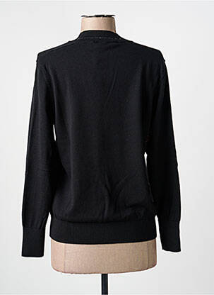 Pull coupe cintrée manches longues noir MARIA BELLENTANI femme